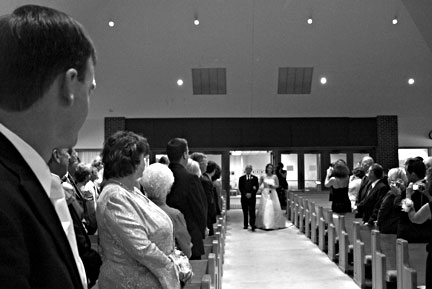 Wedding Day Ceremony , black and white photos - Virginia Beach Wedding