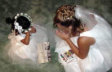 Bride and Flower Girl - Virginia Beach Wedding Photography